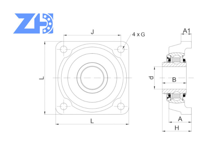 M. 3L - type ennuyé cylindrique de SLMS 308 d'unités roulement à billes d'oreiller de CE066 CE066