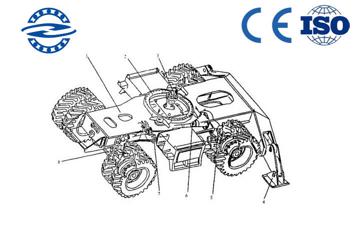 Rangée simple boule de contact de quatre points pivotant soutenant la vitesse externe pour la charge axiale CRB3010