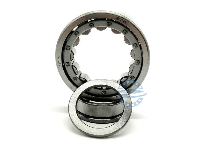 Roulement à rouleaux P6 cylindrique NU NJ 206 GCR15 avec la taille en laiton 30*62*16mm de cage de double rangée